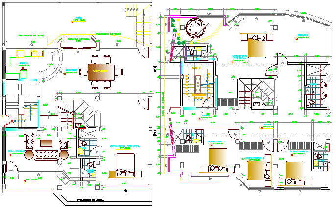 Four flooring multi-family housing structural details dwg file