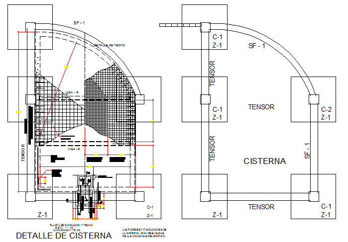 Four flooring shopping center auto-cad details dwg file