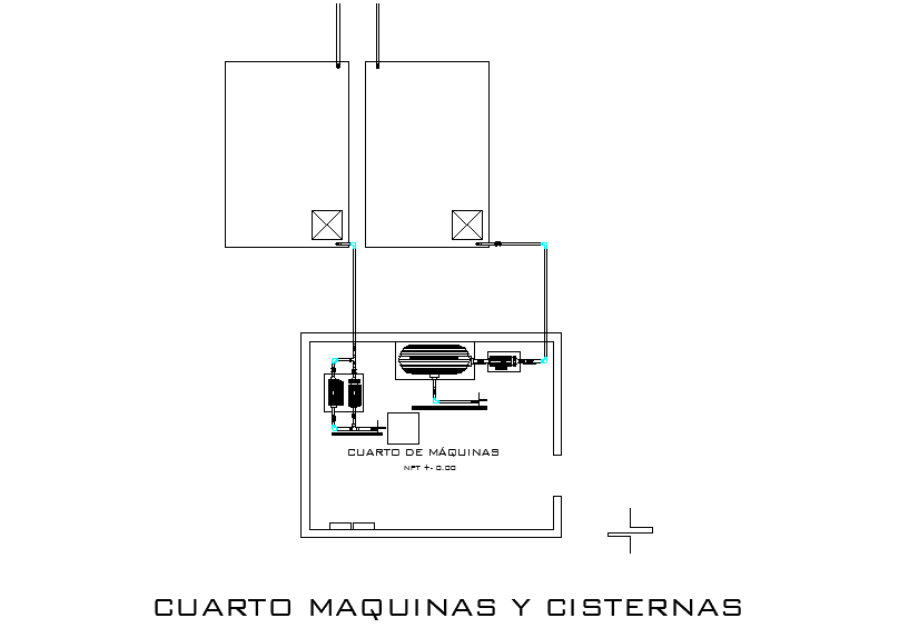 Fourth machines and cisterns plan layout file