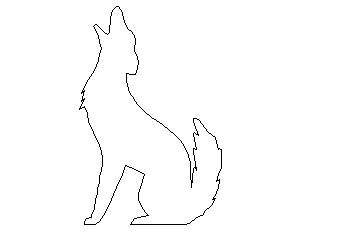 Fox animal side view detail