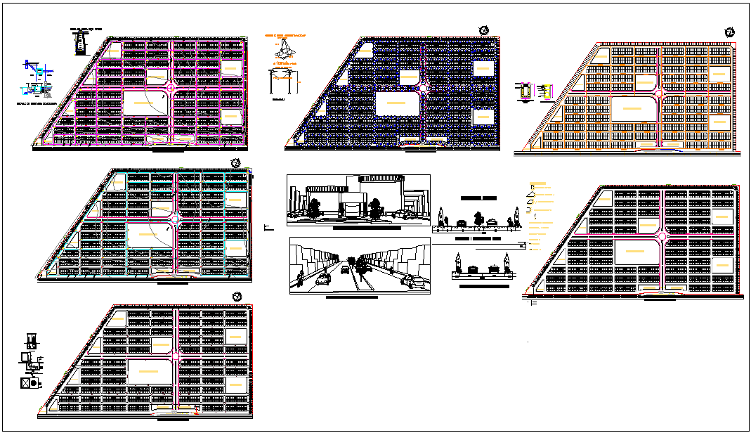 Fraction sustainable social interest Plan elevation view dwg file