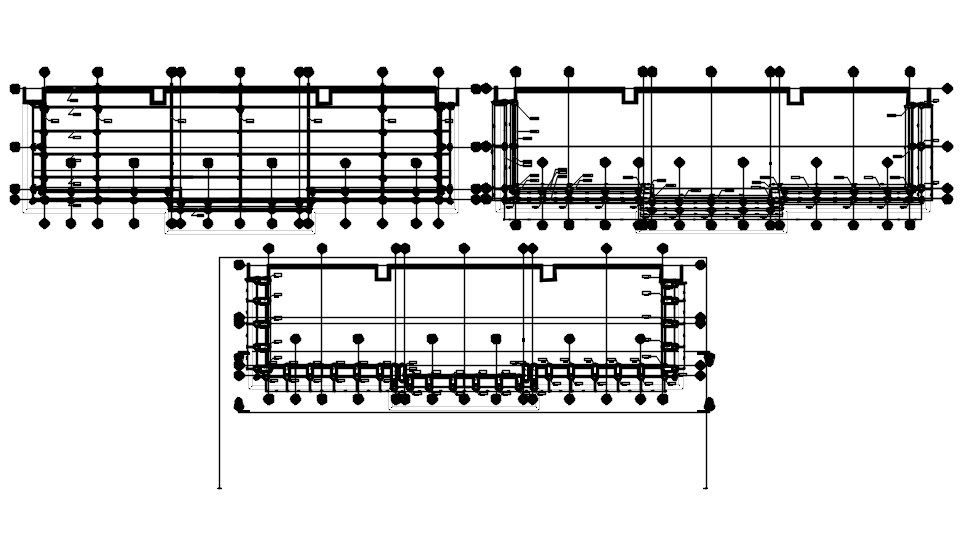 Frame structure of column and beam in AutoCAD 2D drawing, dwg file, CAD file