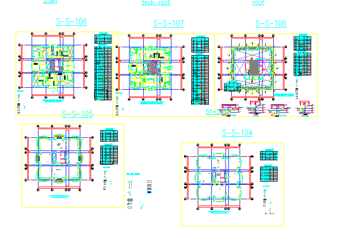Framing plan tower A details