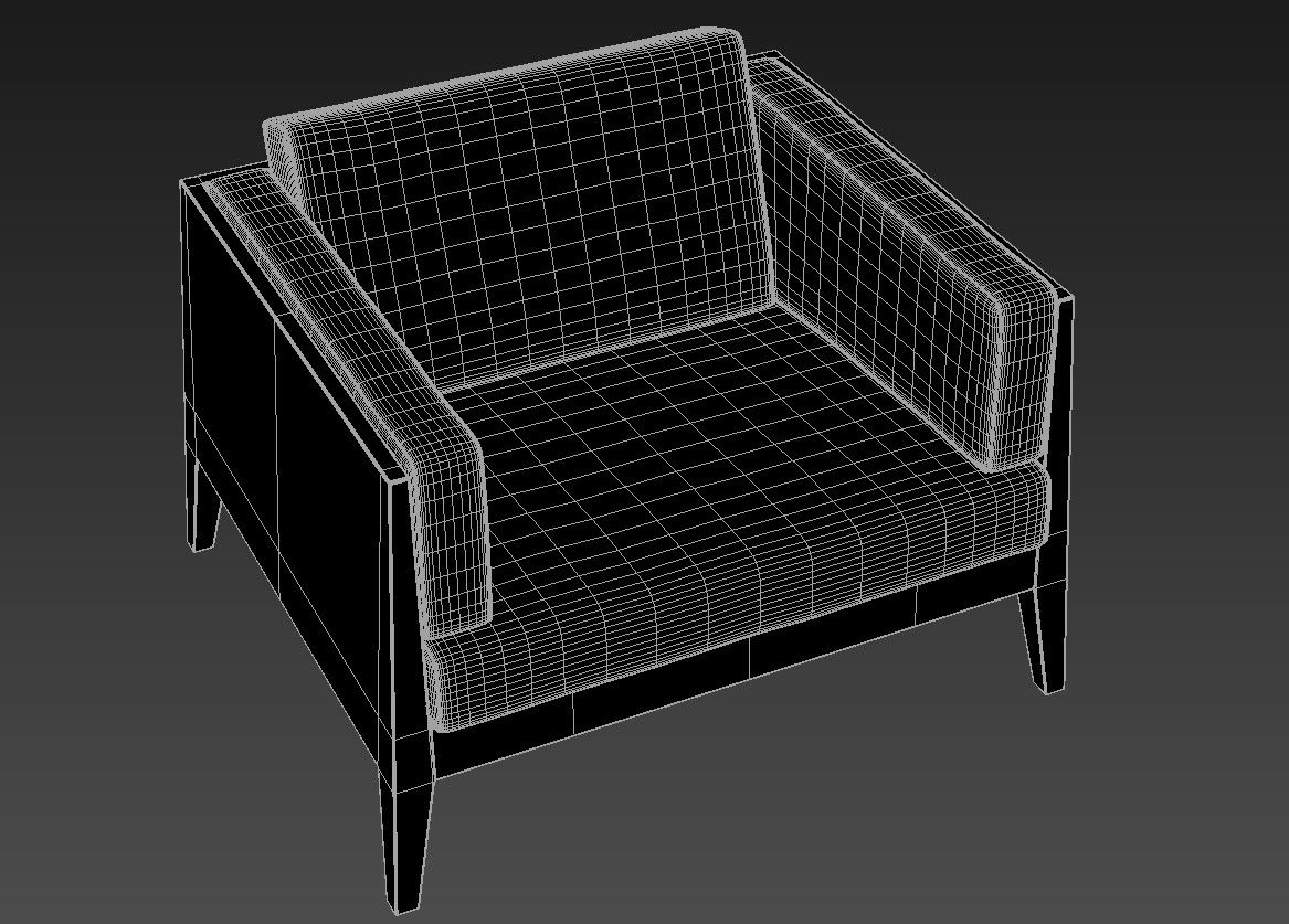 Free Download One Seater Sofa With Old Style 3D MAX File