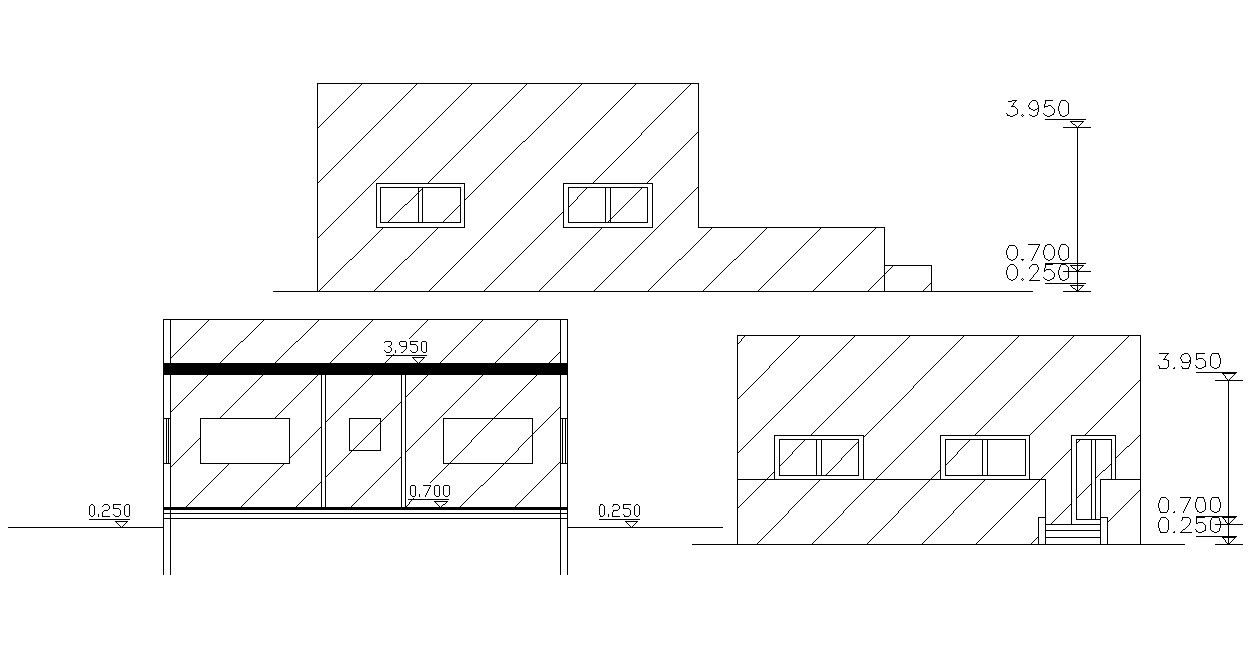 Free AutoCAD House Building Design With Dimension