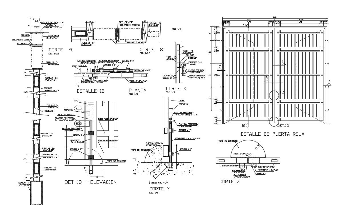 Free Download 2D CAD Drawing MS Jali And Beam Design AutoCAD File