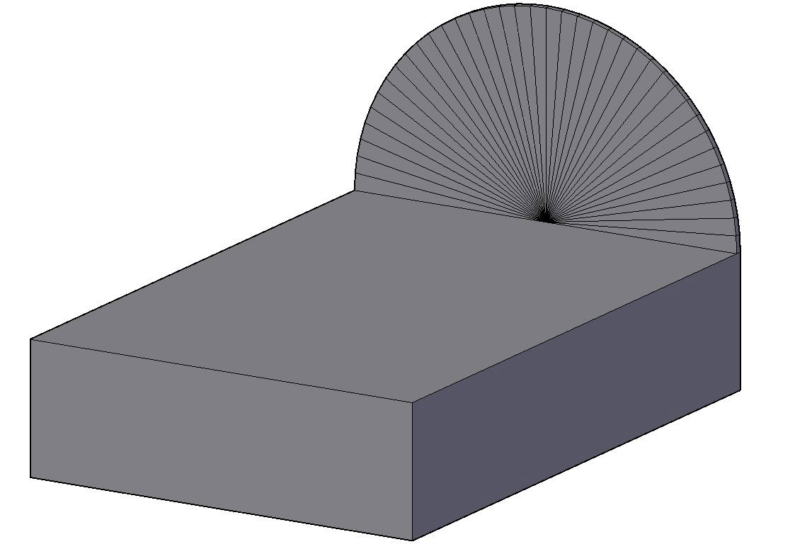 Free Download 3D Bed Design With Round Shape Backrest 3D MAX File