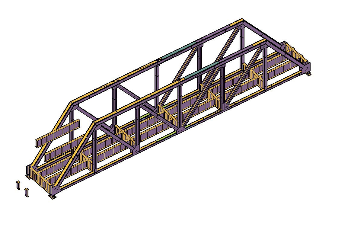 Free Download 3D CAD Drawing of MS Bridge With Basic Rendered AutoCAD File