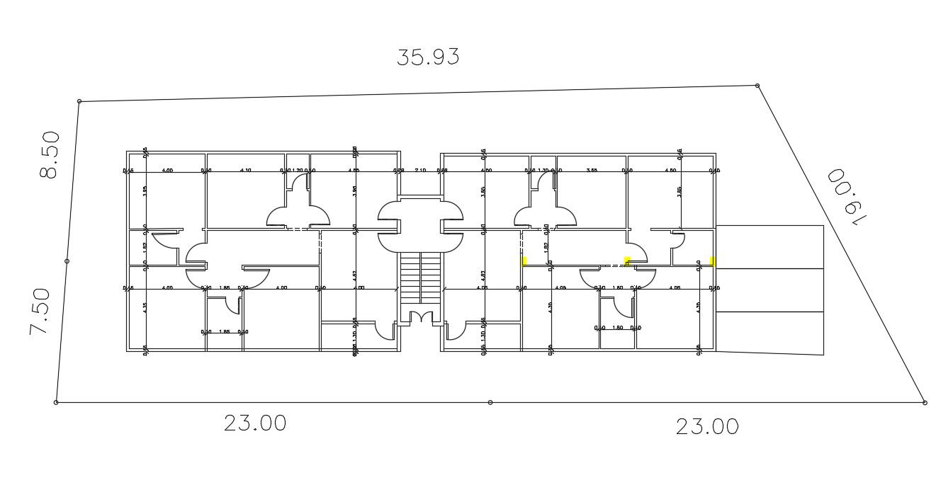 Free Download Apartment Cluster Plan With Dimension AutoCAD File