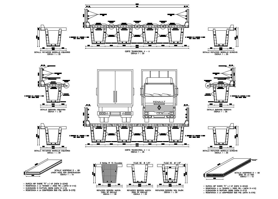 Free Download AutoCAD Drawing Of Bridge With Structure Design CAD File