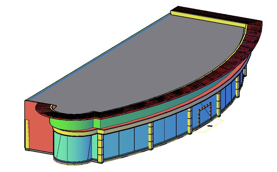 Complete Building 3D Model DWG File for Planning Drawing files