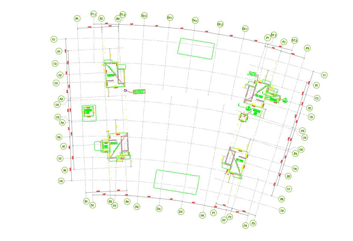 Free Download Center Line Plan AutoCAD File