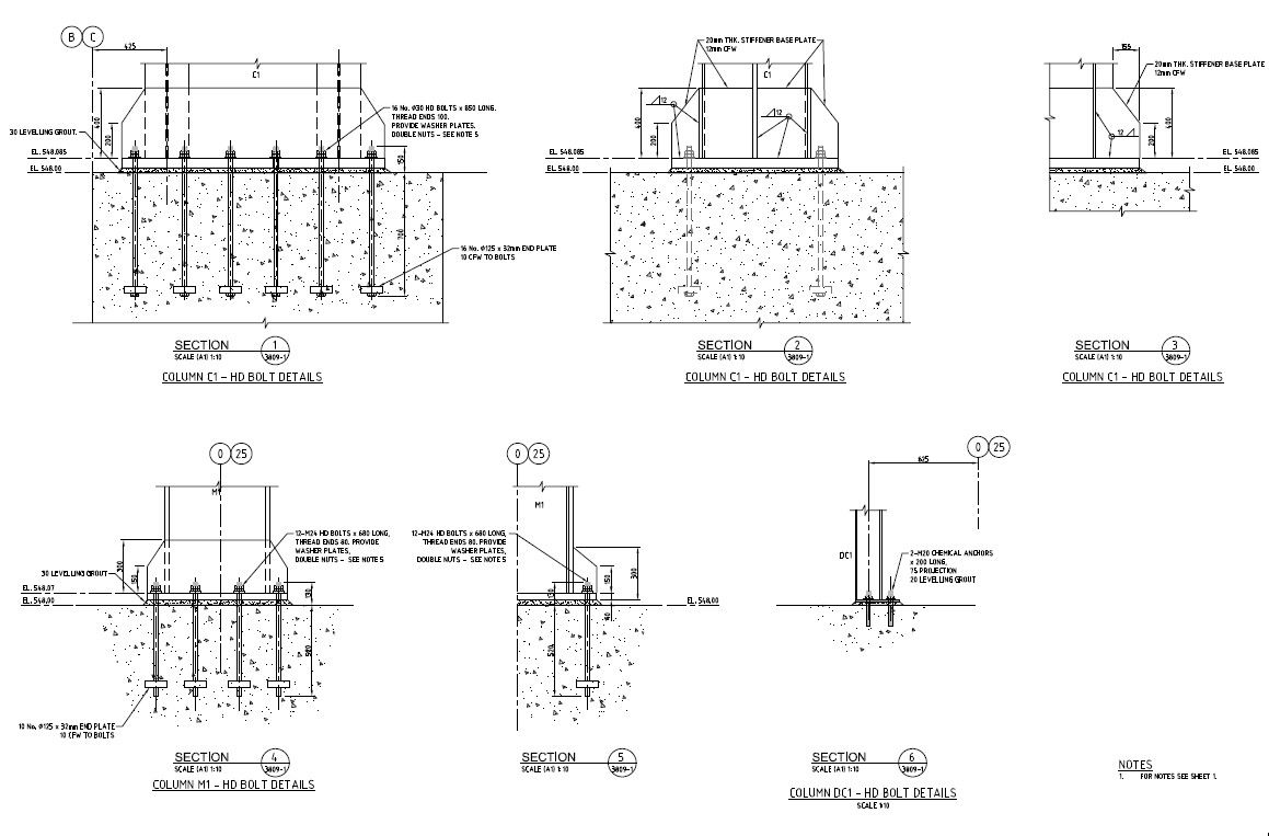 Free Download Column Base Plate HD Bolt Design PDF File