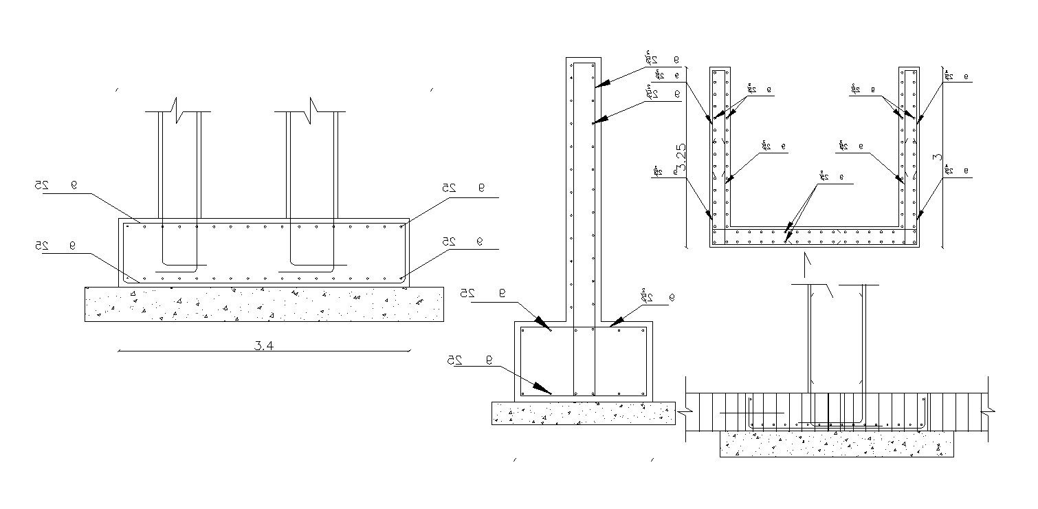Free Download Column Reinforcement Design DWG File