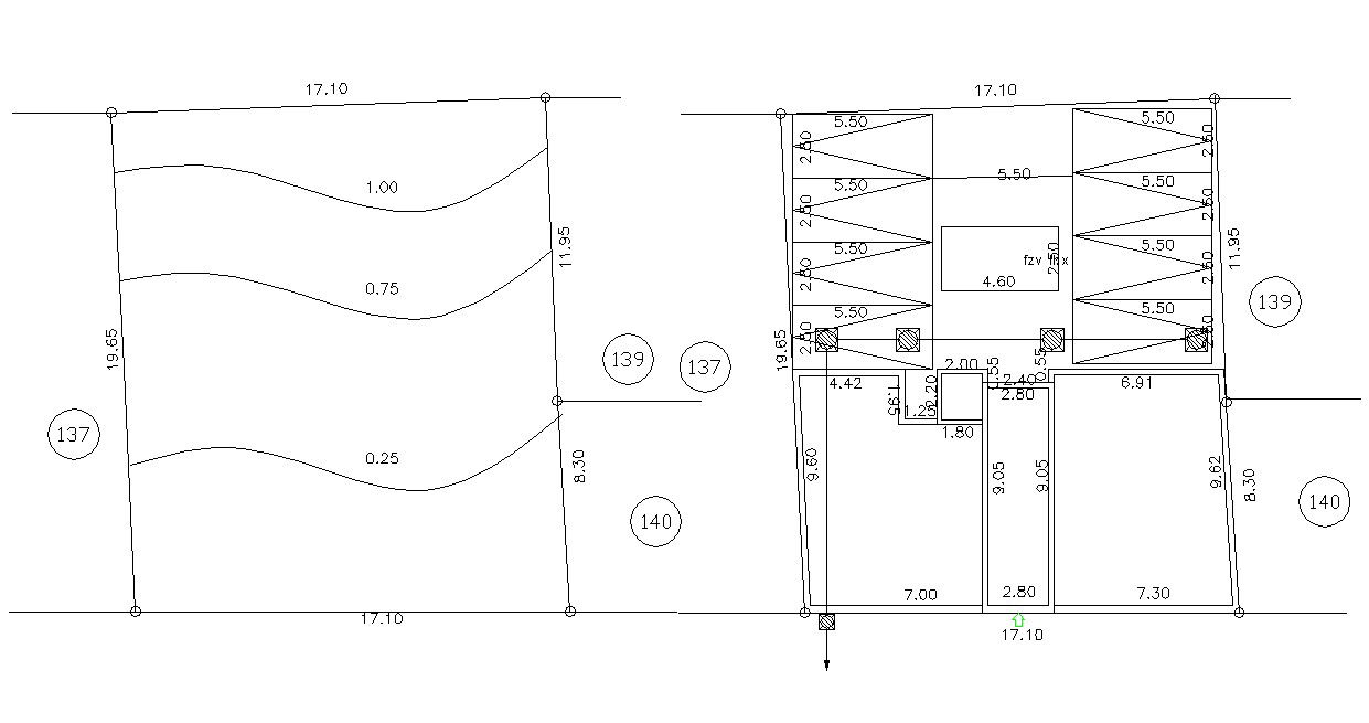 Free Download Contour Plan With Car Parking Design DWG Drawing