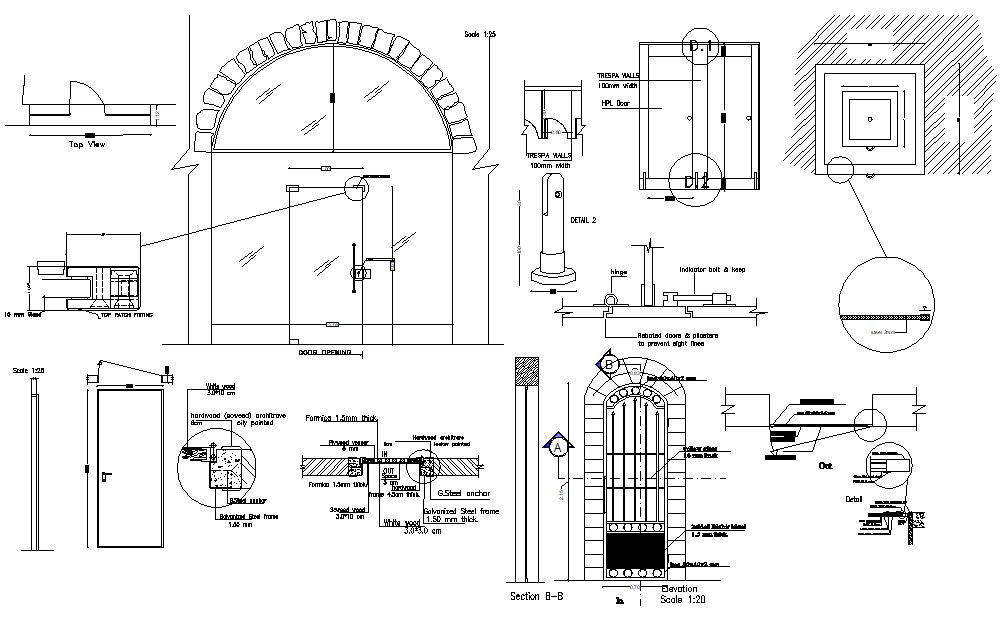 Free Download Door Installation DWG File