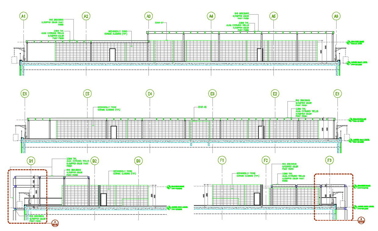 Free Download Elevation Wall Tiles AutoCAD File
