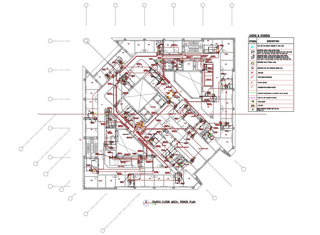 Free Download Fourth Floor Mechanical Power Plant AutoCAD File