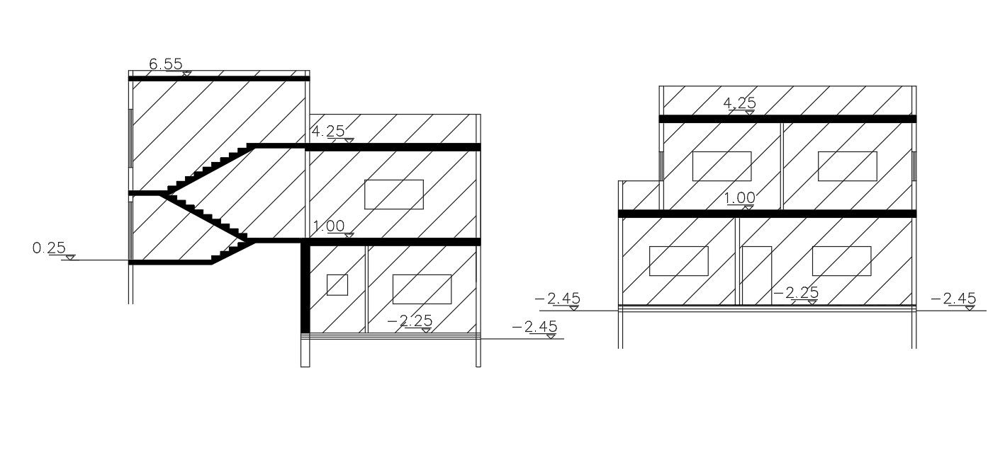 Free Download House Section Drawing DWG
