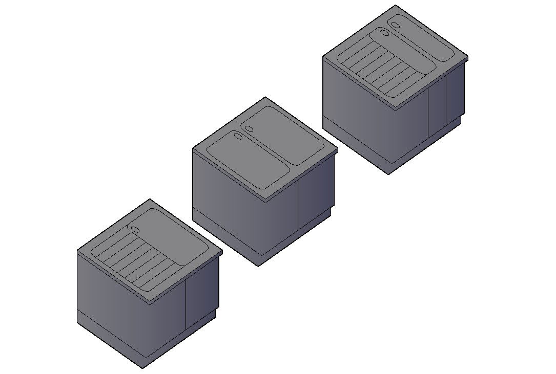 Free Download Kitchen Center Platform Drawing With Rendered In 3D MAX File