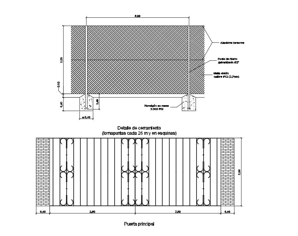 Free Download MS Railing Design With Supported Brick Work AutoCAD File