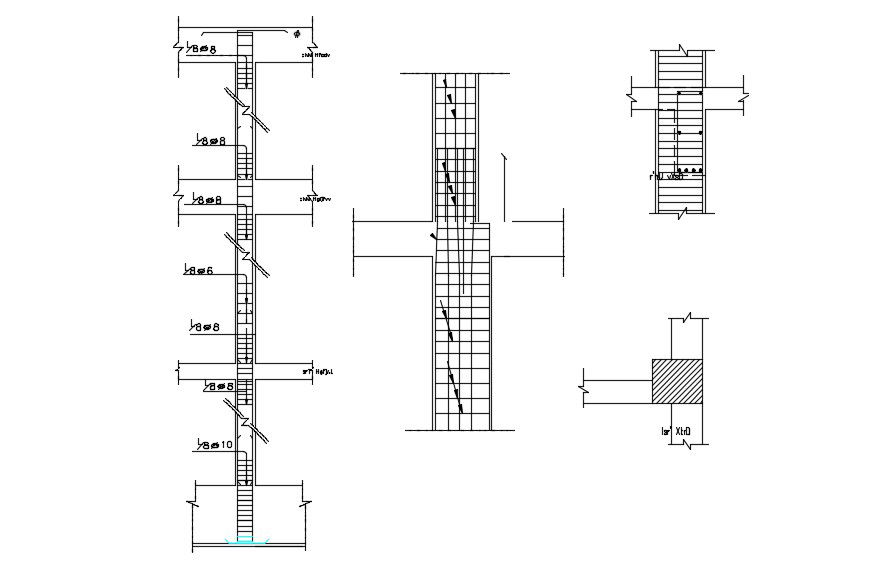 Free Download RCC Beam And Column Reinforcement Design AutoCAD File 