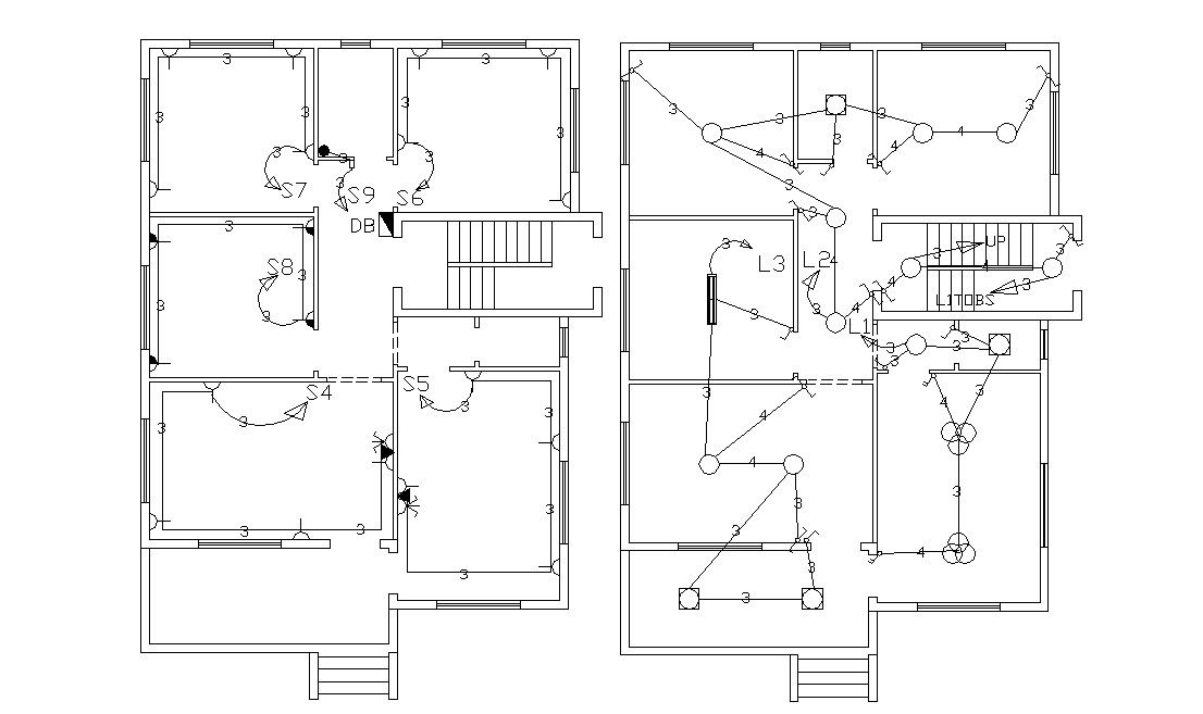 Free Download Residence Bungalow Layout Architecture Plan