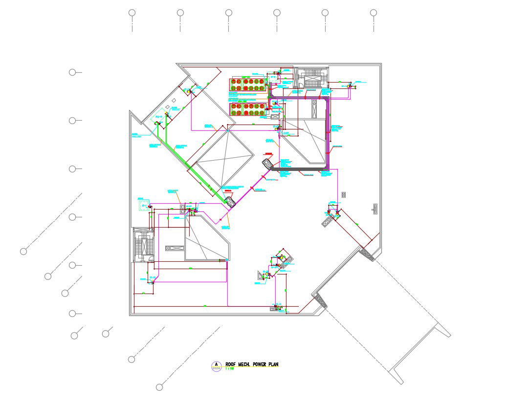 Free Download Roof Mechanical Power Plan Autocad File