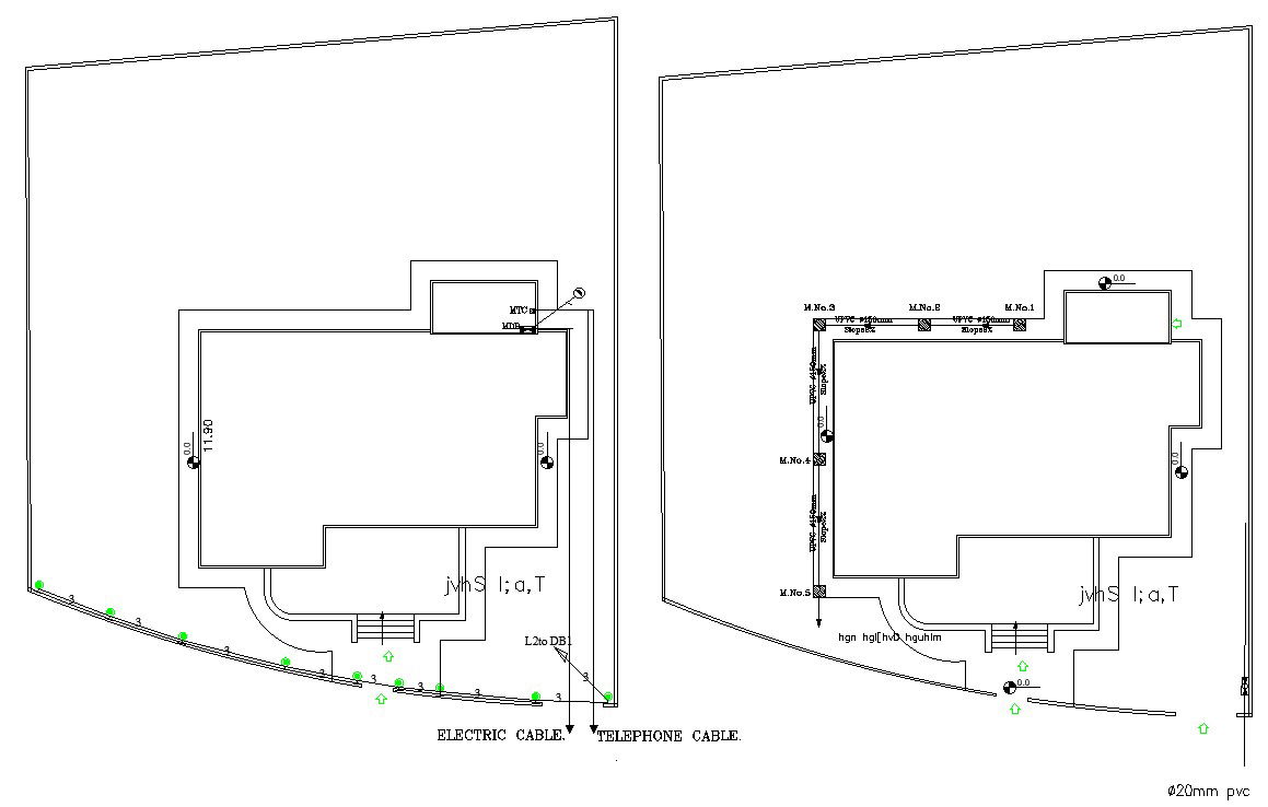 Free Download Site And Building Line plan AutoCAD DWG File