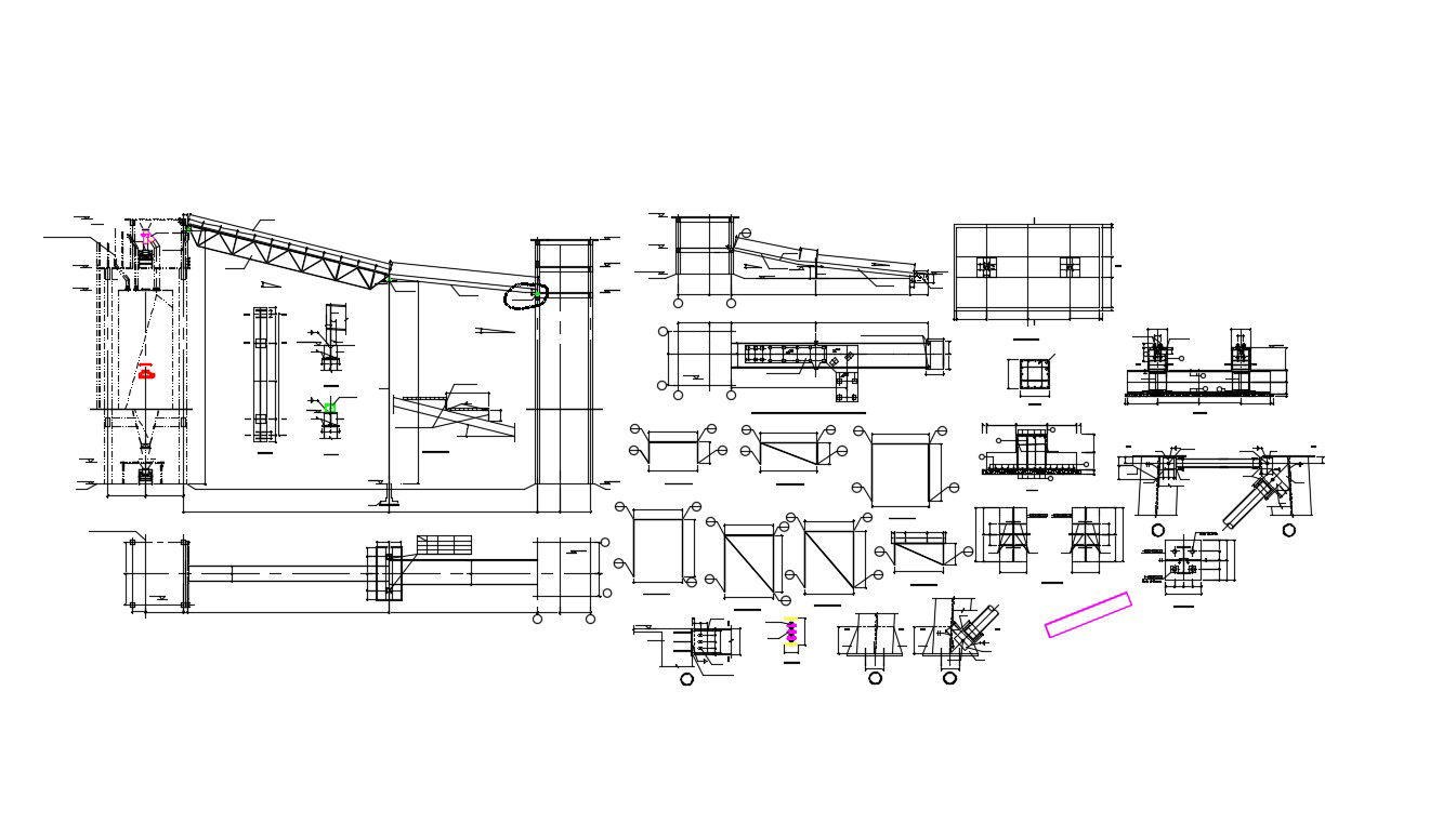 Free Download Steel Roof Truss Design Drawings And Beam Design AutoCAD File