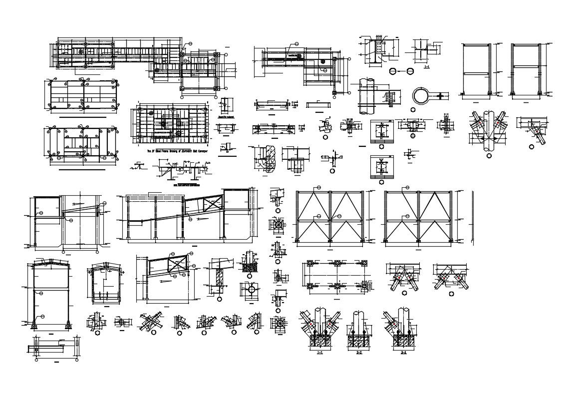 Steel Slab Stiffener Structural Design CAD Model DWG file