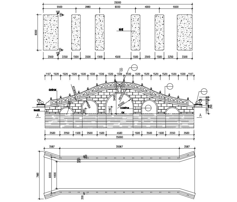 Free Download The Elevation Of Bridge AutoCAD File