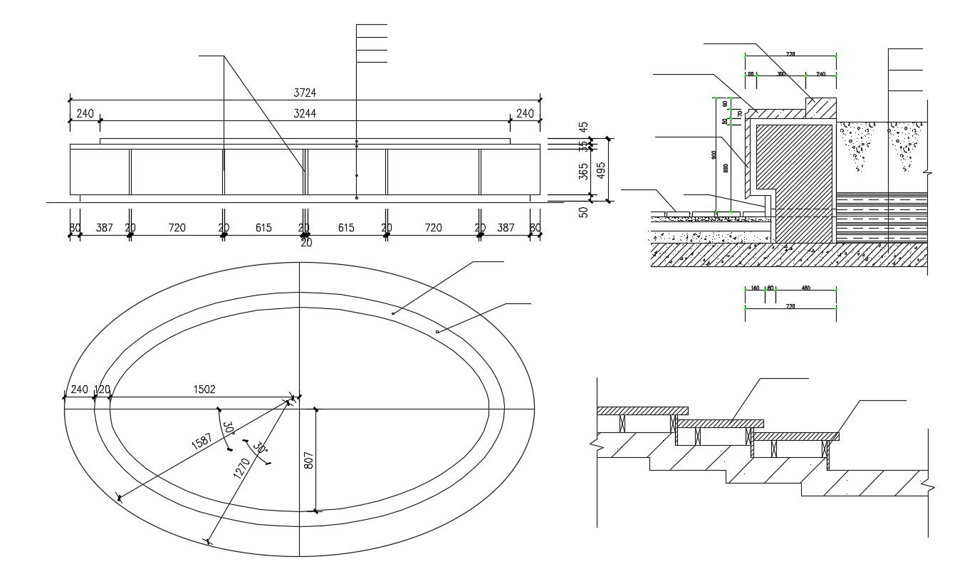 Free Download The Stair Section Design AutoCAD File