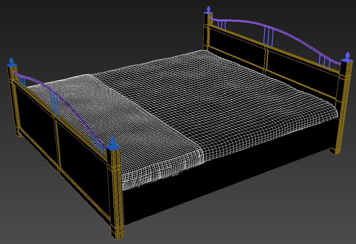 Free Download Traditional Wooden Bed Design 3D MAX File