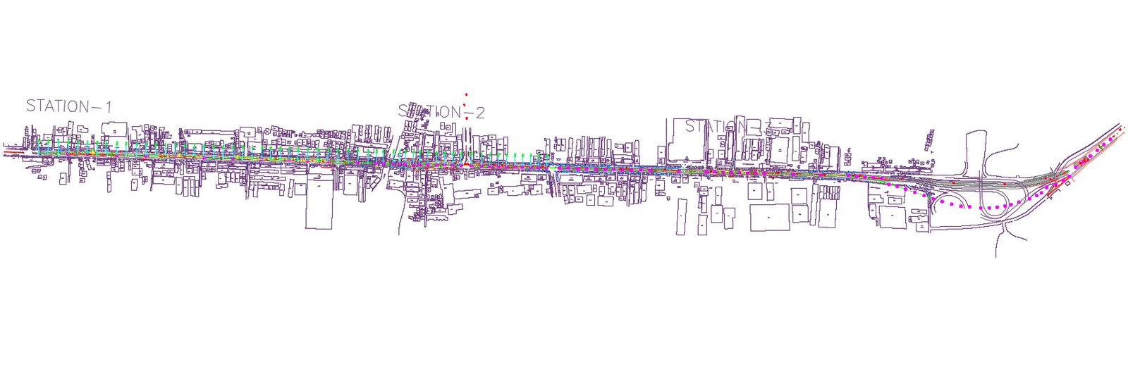 Free Download Urban Master Plan With Station AutoCAD File