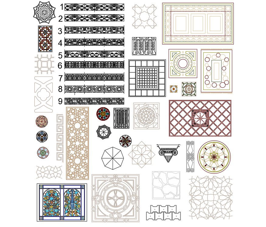 Free Download Various Doodle Interior Design blocks AutoCAD Drawing