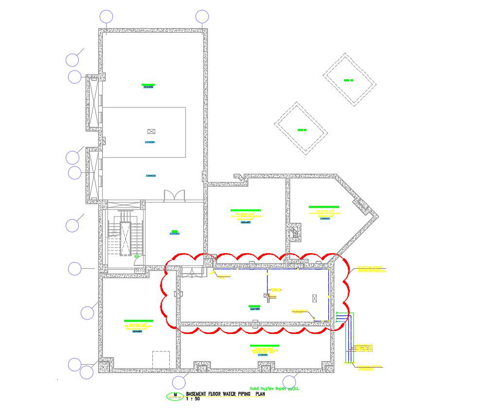 Water Chiller Piping Plan AutoCAD DWG File Free Download for Engineers