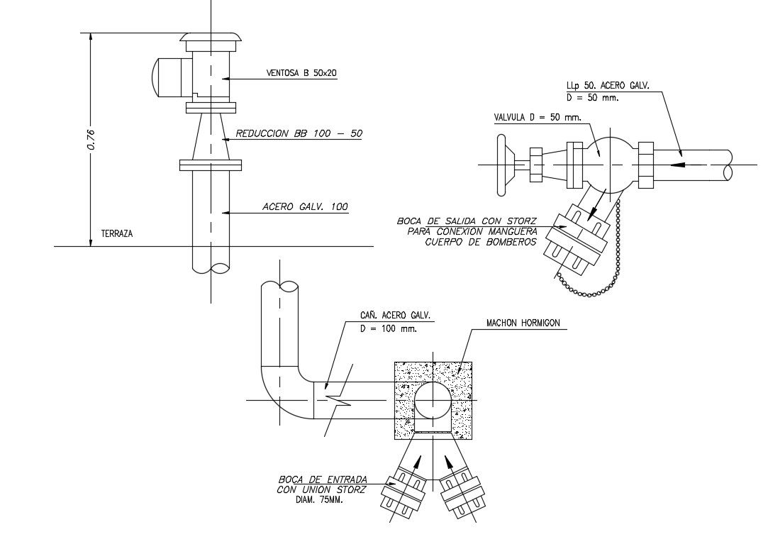 Free Download Water Pipes Valve Plumbing Design AutoCAD File