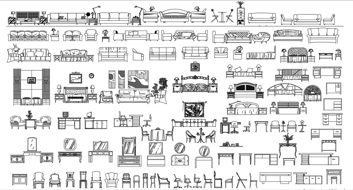 Free Download furniture CAD blocks
