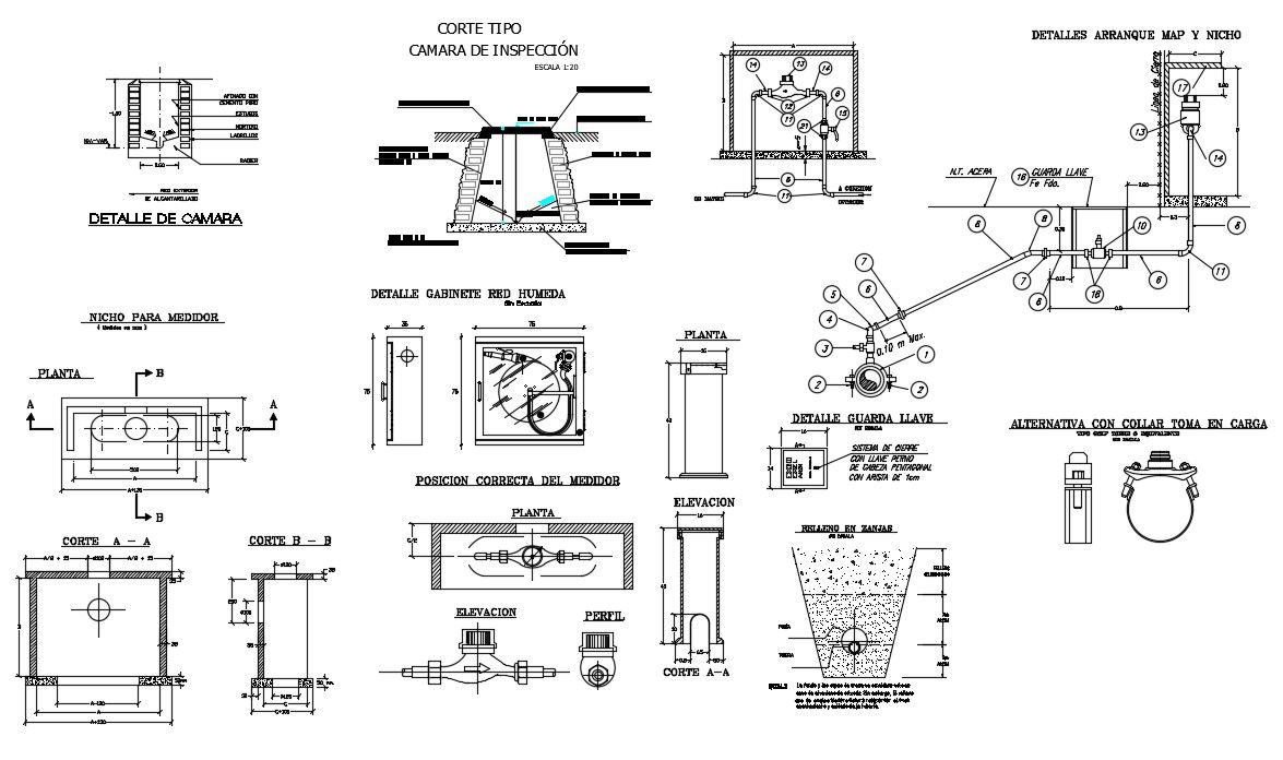 Free download plumbing system in building CAD file