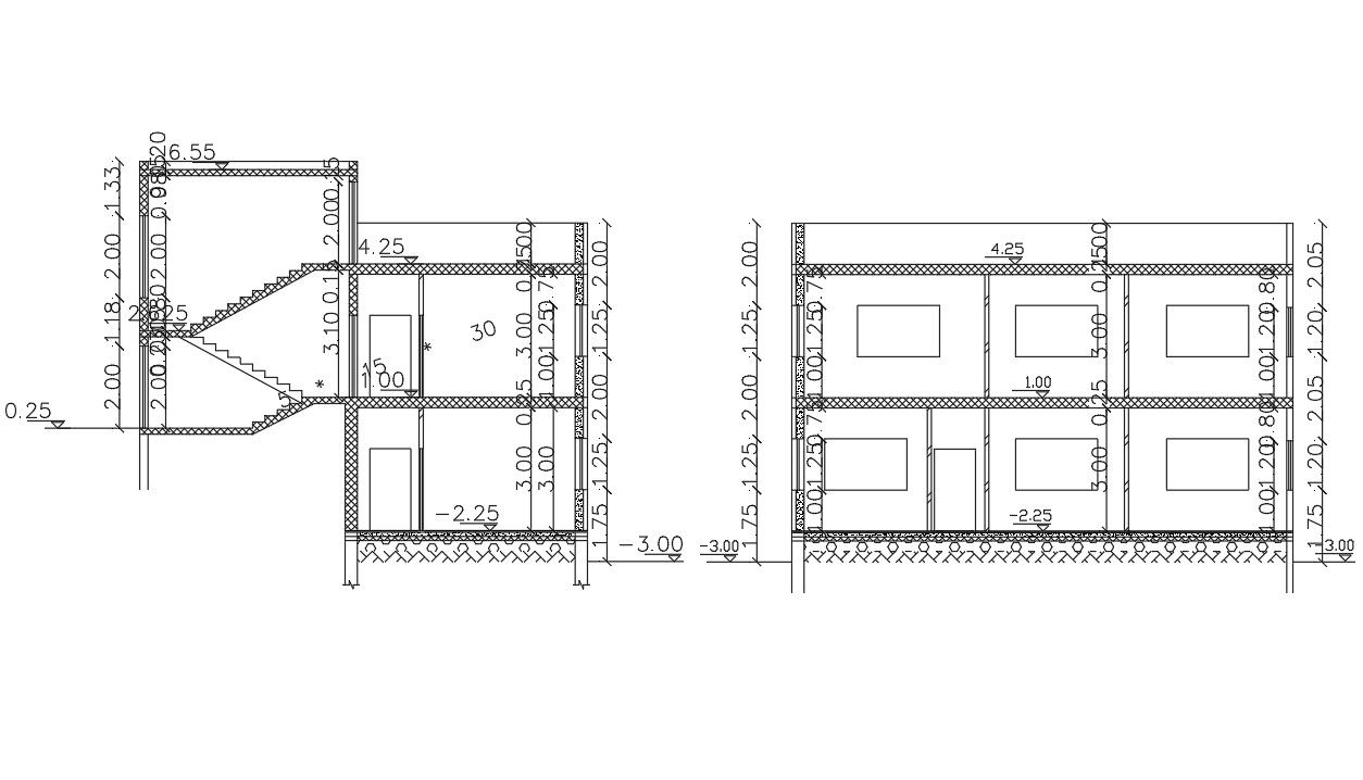 Free AutoCAD Section Drawing Of House Project