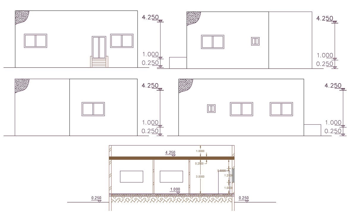 Free Download House Building Design CAD Drawing