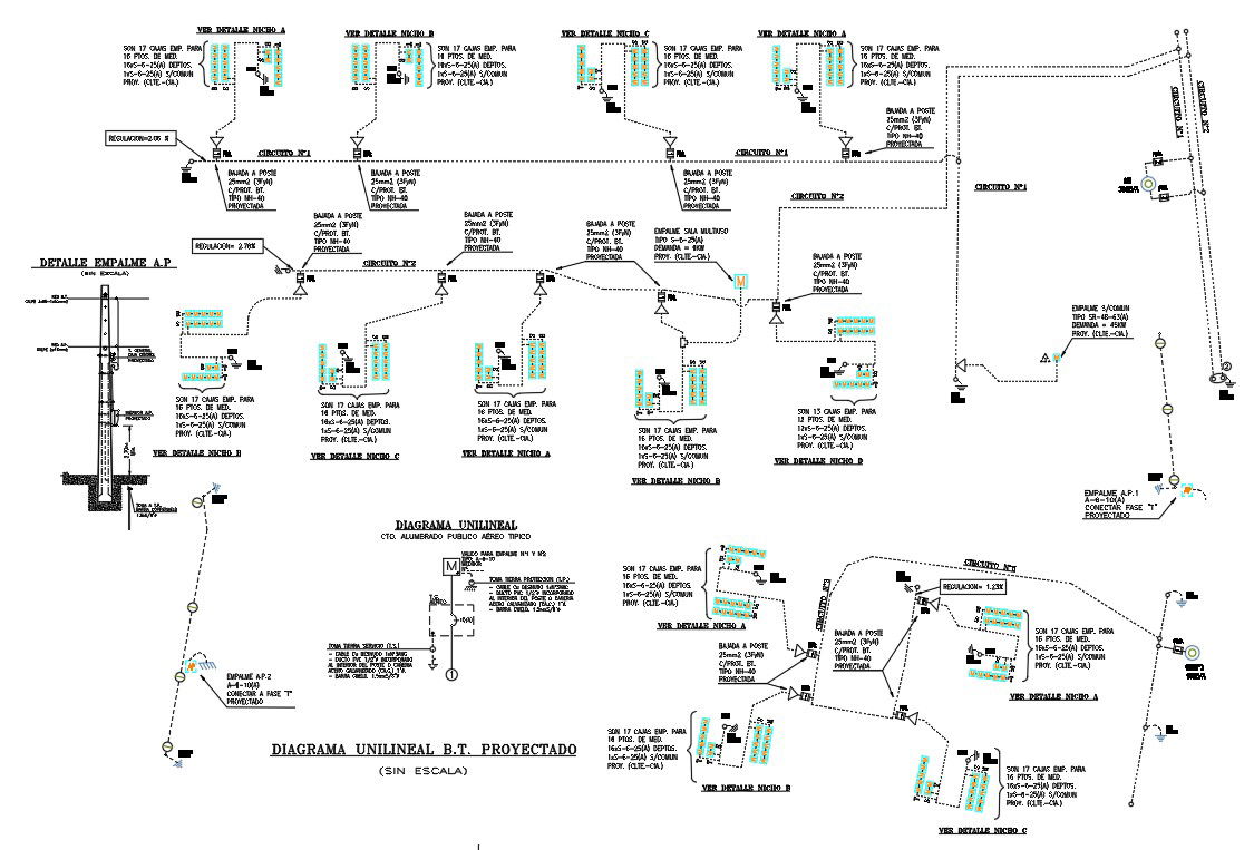 Free Download Project Unilineal Diagram DWG File