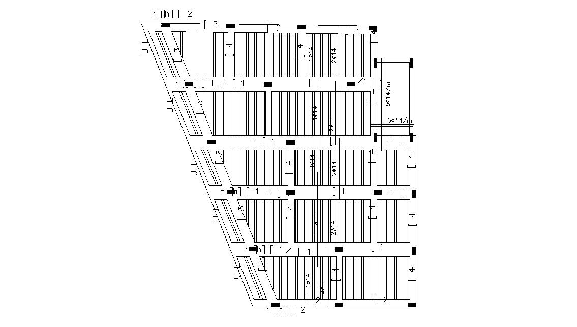 Free Download RCC Slab Bar Design DWG File