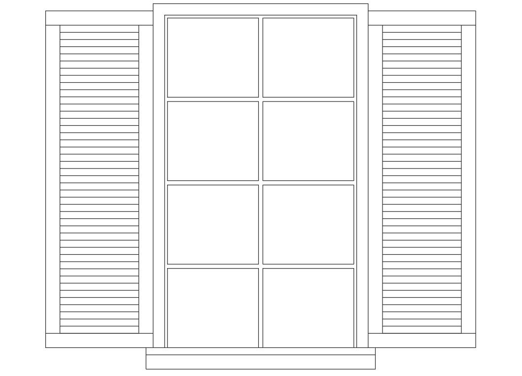 Free Download Window Elevation Design DWG File