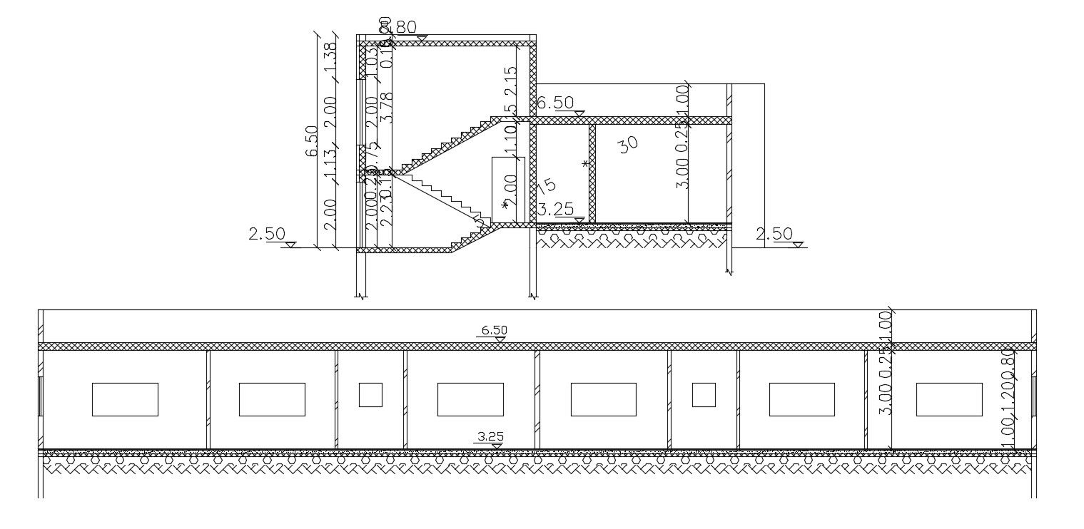Free House Building Section CAD Drawing 