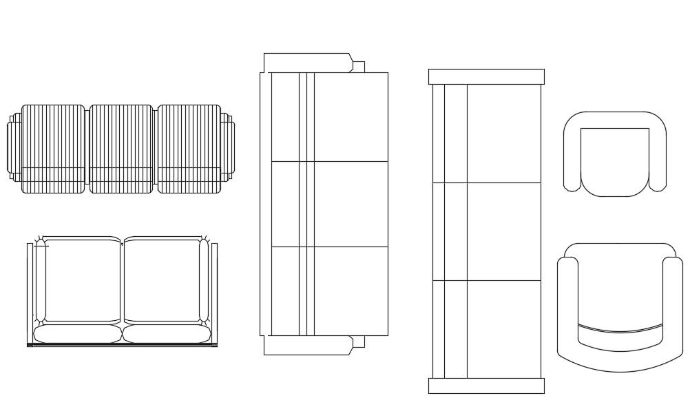 Top View Sofa DWG Blocks Free for Interior Layout Design