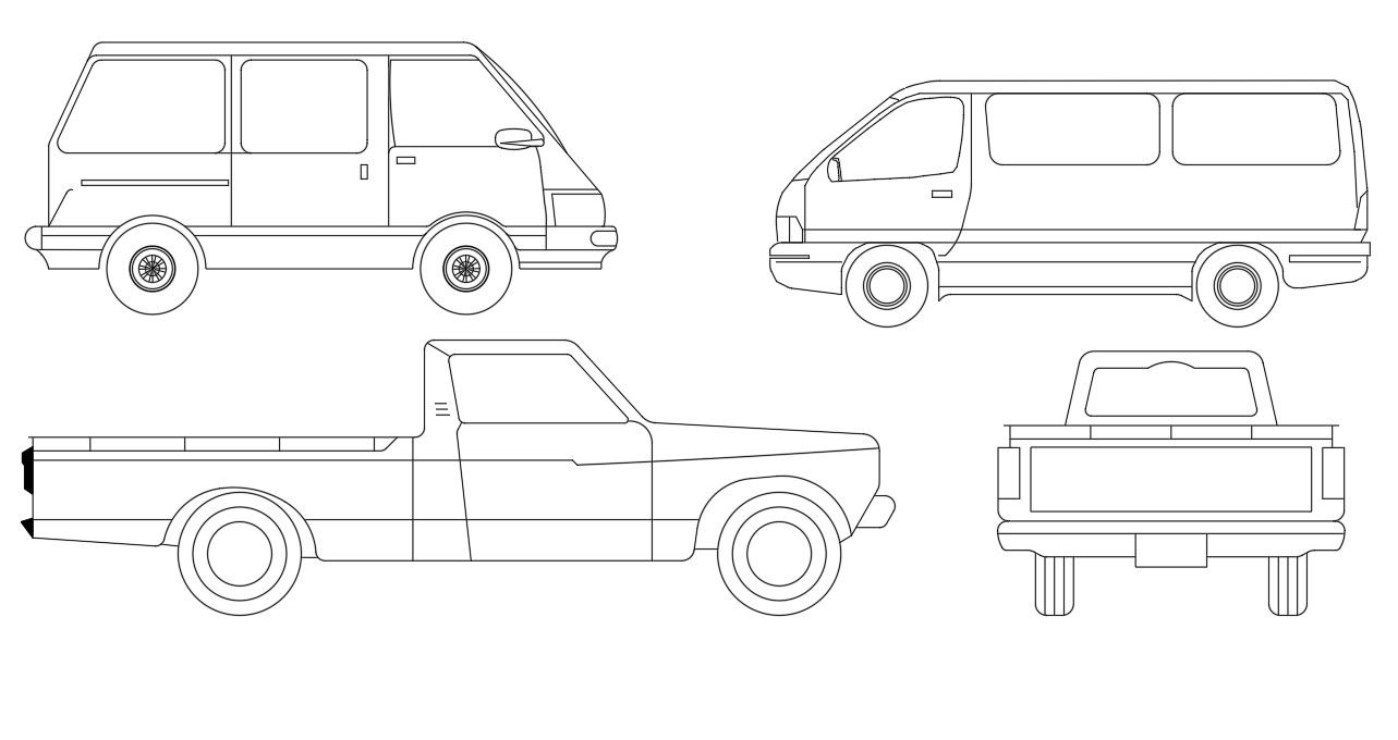 Free Vehicle CAD Blocks Drawing DWG File