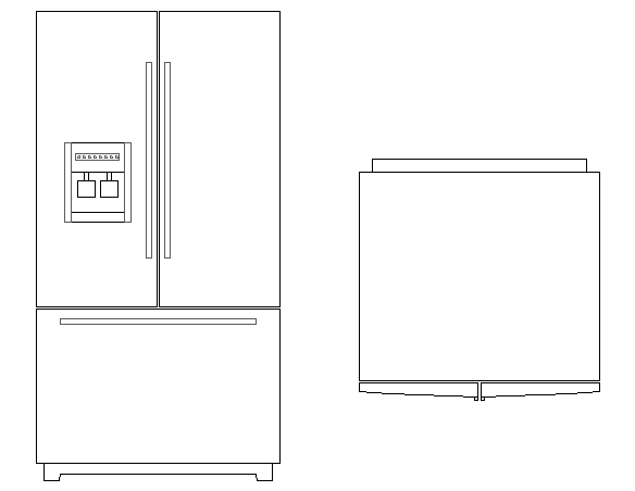 Fridge detailing dwg file .