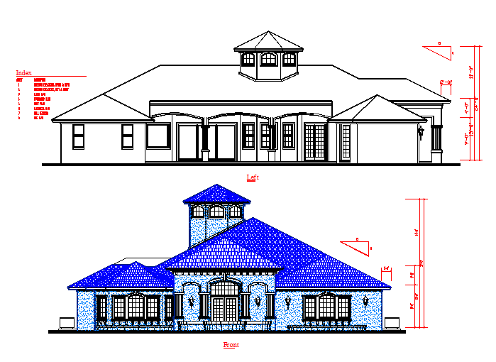 Front & Left Side Elevation design